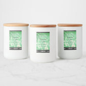Groene Glitter-productlabels met Sparkle Diamonds Voedselcontainer Etiket (Flessen)