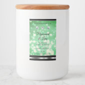 Groene Glitter-productlabels met Sparkle Diamonds Voedselcontainer Etiket (Voorkant)