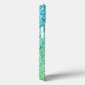 Groene Glitter Schitterend Monogram Case-Mate iPhone Case (Achterkant / Rechts)