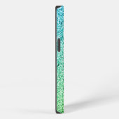 Groene Glitter Schitterend Monogram iPhone Hoesje (Rechterkant)
