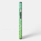Groene Glitter Schitterend Monogram iPhone Hoesje (Linkerkant)