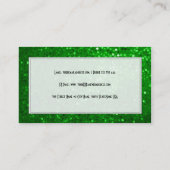 Groene Glitter Schoonheidsspecialiste Visitekaartj Visitekaartje (Achterkant)