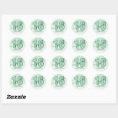 Groene Glitter Script Sweet 16 Verjaardag Ronde Sticker (Vel)