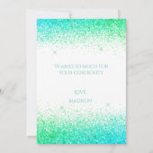 groene Glitter Simple Modern-bedankt-kaart Bedankkaart (Achterkant)