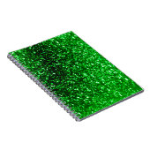 Groene Glitter Spiral-laptop Notitieboek (Rechterzijde)