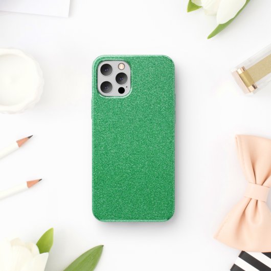 Groene glitter, sprankeling, glitterachtergrond Case-Mate iPhone case