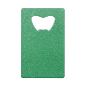 Groene glitter, sprankeling, glitterachtergrond creditkaart flessenopener (Voorkant)