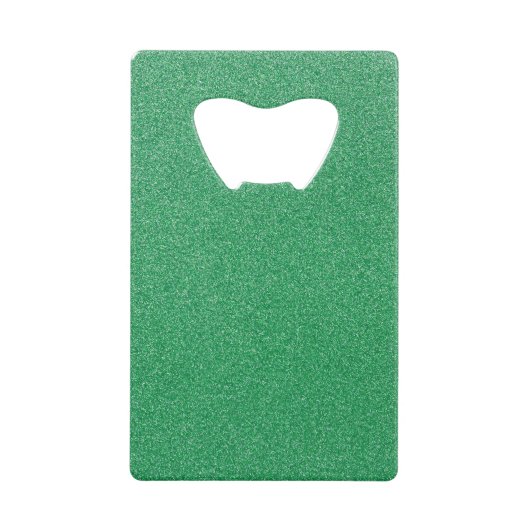 Groene glitter, sprankeling, glitterachtergrond creditkaart flessenopener (Voorkant)