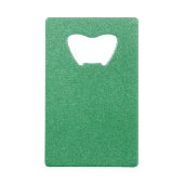 Groene glitter, sprankeling, glitterachtergrond creditkaart flessenopener (Achterkant)