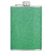 Groene glitter, sprankeling, glitterachtergrond heupfles (Voorkant)