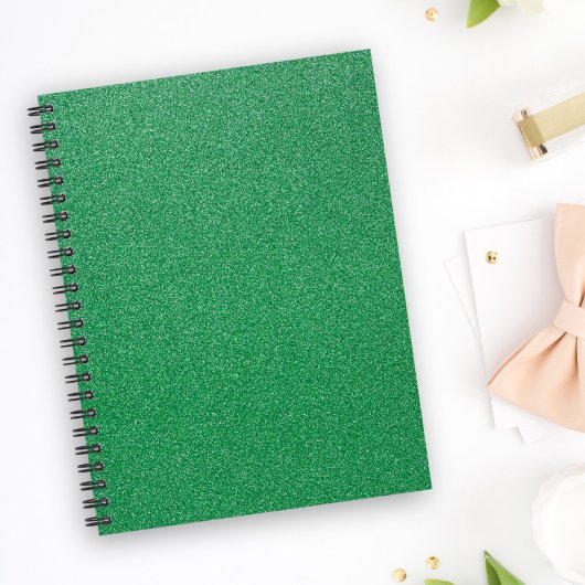 Groene glitter, sprankeling, glitterachtergrond notitieboek
