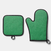 Groene glitter, sprankeling, glitterachtergrond ovenwant & pannenlap set (Voorkant)