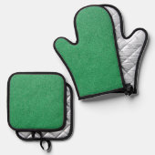 Groene glitter, sprankeling, glitterachtergrond ovenwant & pannenlap set (Voorkant / Achterkant)
