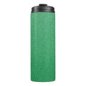 Groene glitter, sprankeling, glitterachtergrond thermosbeker (Voorkant)