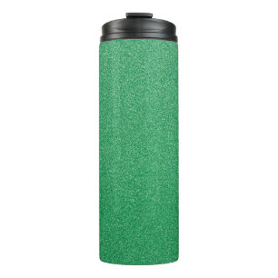 Groene glitter, sprankeling, glitterachtergrond thermosbeker