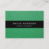 Groene glitter, sprankeling, glitterachtergrond visitekaartje (Voorkant)