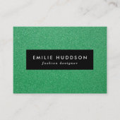 Groene glitter, sprankeling, glitterachtergrond visitekaartje (Voorkant)