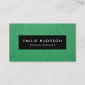 Groene glitter, sprankeling, glitterachtergrond visitekaartje (Voorkant)
