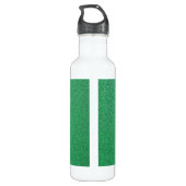 Groene glitter, sprankeling, glitterachtergrond waterfles (Achterkant)
