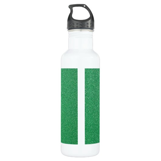 Groene glitter, sprankeling, glitterachtergrond waterfles  (Achterkant)