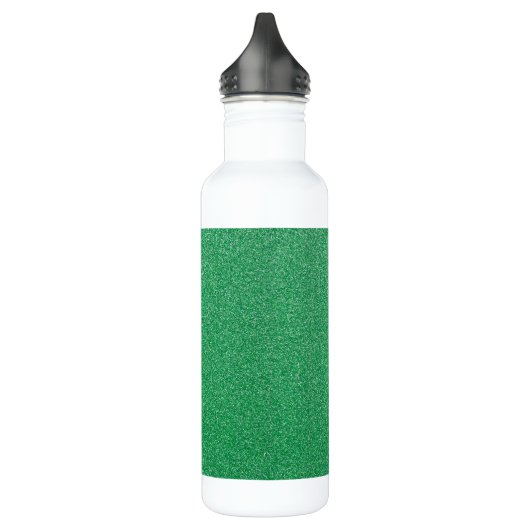 Groene glitter, sprankeling, glitterachtergrond waterfles  (Links)