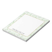 Groene Glitter Stippen Goud Glans Notitieblok (Linkerzijde)