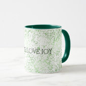 Groene Glitter Stippen Gouden Glans Mok (Voorkant rechts)