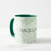 Groene Glitter Stippen Gouden Glans Mok (Voorkant links)