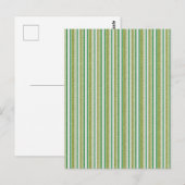 Groene Glitter Strepen Briefkaart (Voorkant / Achterkant)