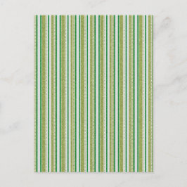 Groene Glitter Strepen Briefkaart