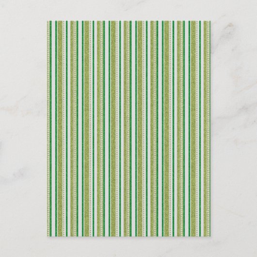 Groene Glitter Strepen Briefkaart (Voorkant)