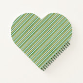 Groene Glitter Strepen Notitieboek (Achterkant)