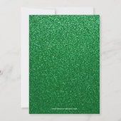 Groene Glitter SURPRISE Birthday Invitations (Achterkant)