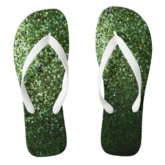 Groene glitter teenslippers