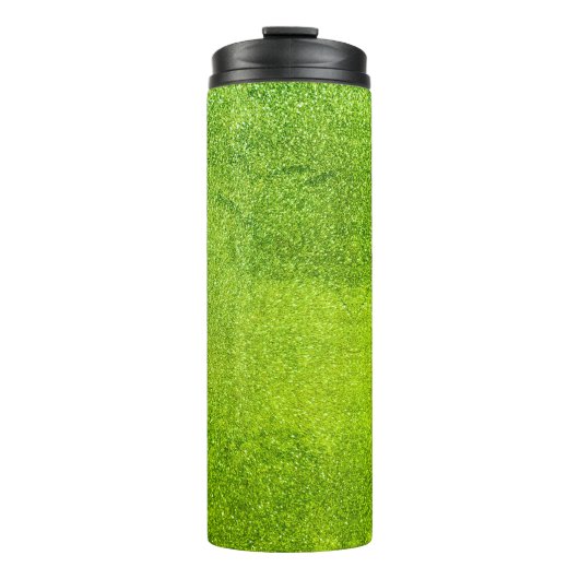 Groene glitter thermosbeker (Voorkant)