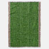 Groene Glitter Throw Blanket Deken (Voorkant Verticaal)