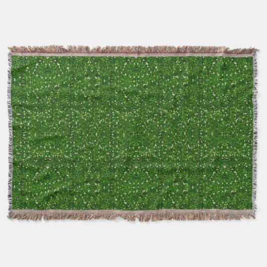 Groene Glitter Throw Blanket Deken (Voorkant)