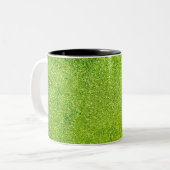 Groene glitter tweekleurige koffiemok (Voorkant links)