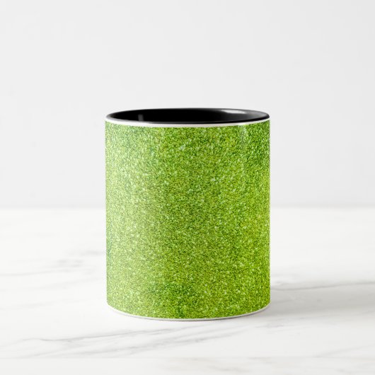Groene glitter tweekleurige koffiemok (Center)
