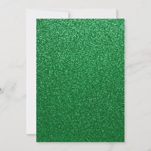 Groene Glitter VERRASSING Verjaardag Kaart (Achterkant)