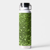Groene Glitter Water Fles (Achterkant)