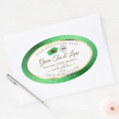 Groene Glitter White Product Labels Ladybug Logo (Envelop)