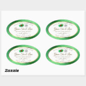 Groene Glitter White Product Labels Ladybug Logo (Vel)