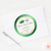 Groene Glitter White Product Labels Ladybug Logo (Envelop)