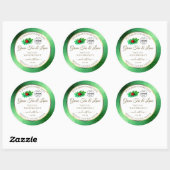 Groene Glitter White Product Labels Ladybug Logo (Vel)