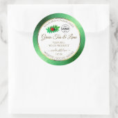 Groene Glitter White Product Labels Ladybug Logo (Tas)