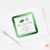 Groene Glitter White Product Labels Ladybug Logo (Envelop)