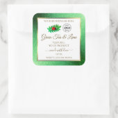 Groene Glitter White Product Labels Ladybug Logo (Tas)