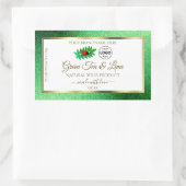 Groene Glitter White Product Labels Ladybug Logo (Tas)