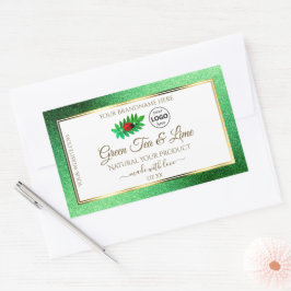 Groene Glitter White Product Labels Ladybug Logo